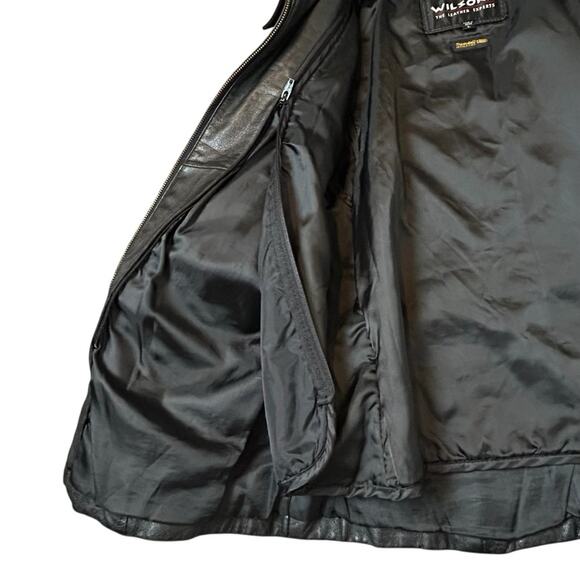 Vintage Wilsons Leather Jacket Womens Size L Black Ultra Insulate Zip Out Lining - Picture 7 of 11